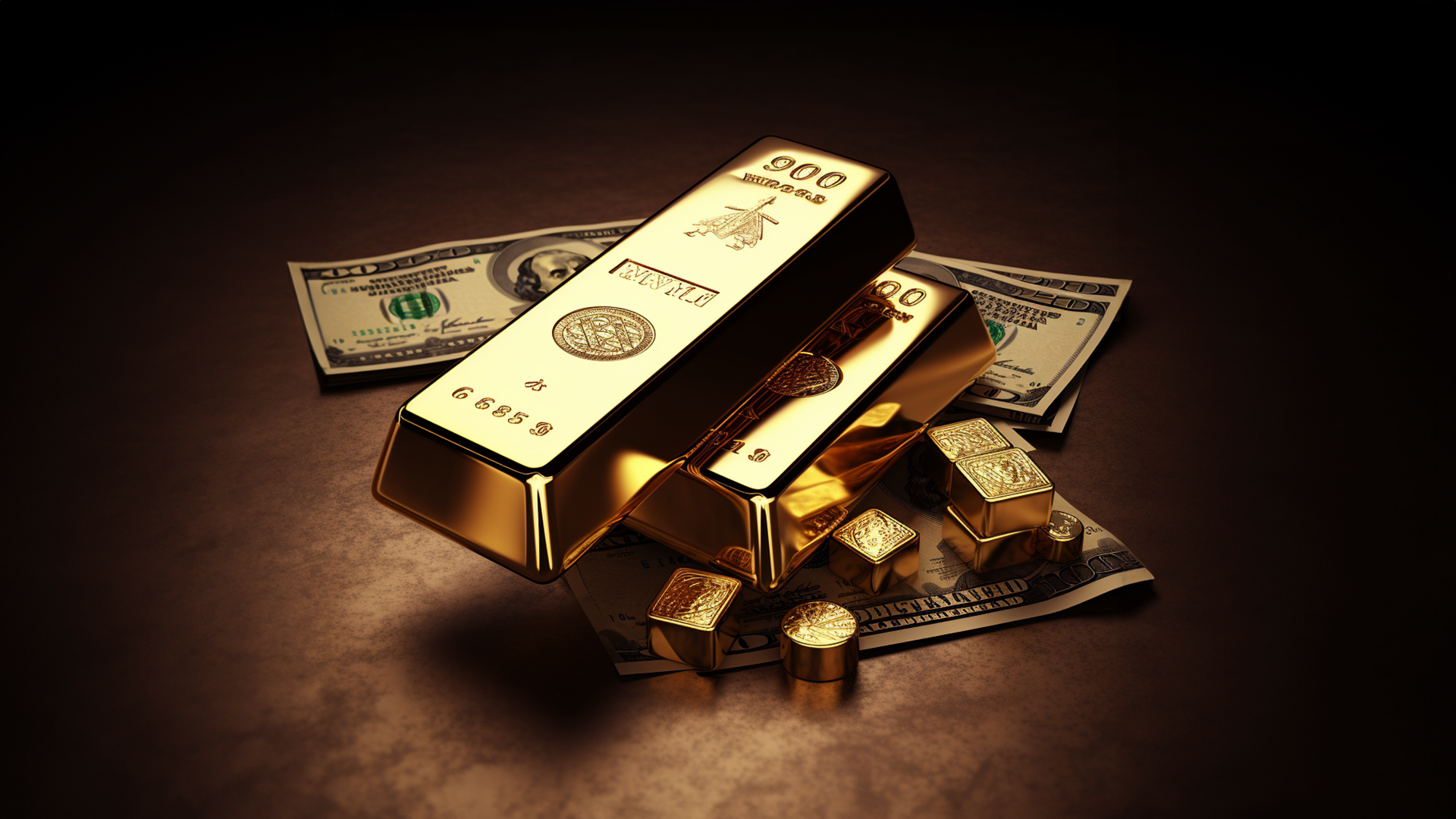 دولار وبارات ذهب