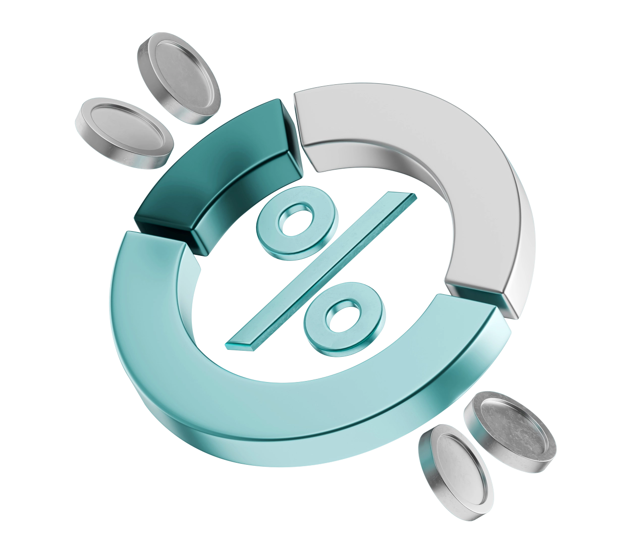 PAMM Investment Percentage Symbol With Coins