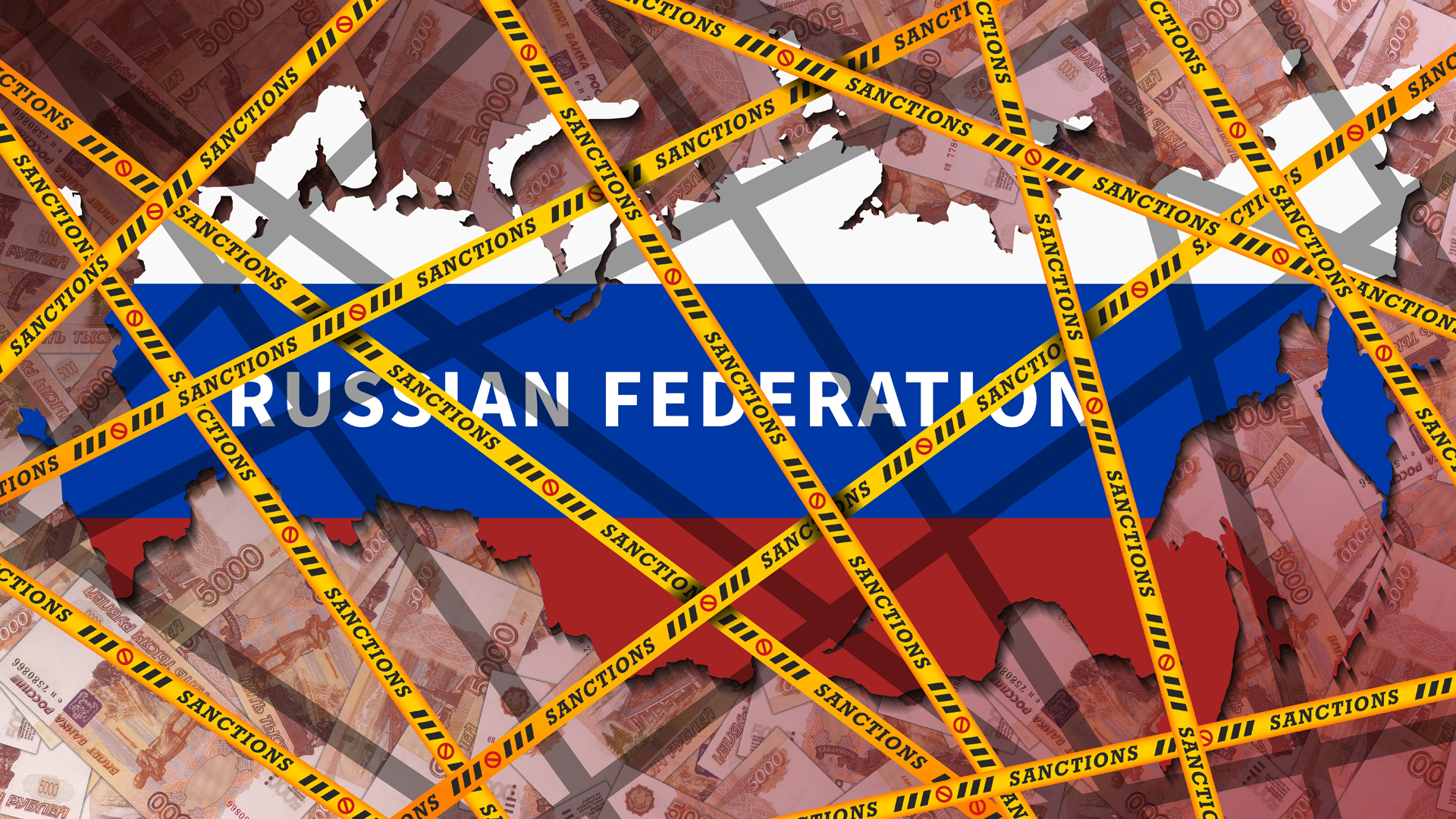 Russian Federation being sanctioned by western countries amid Moscow Responds to the New Sanctions Package Targeting Russia