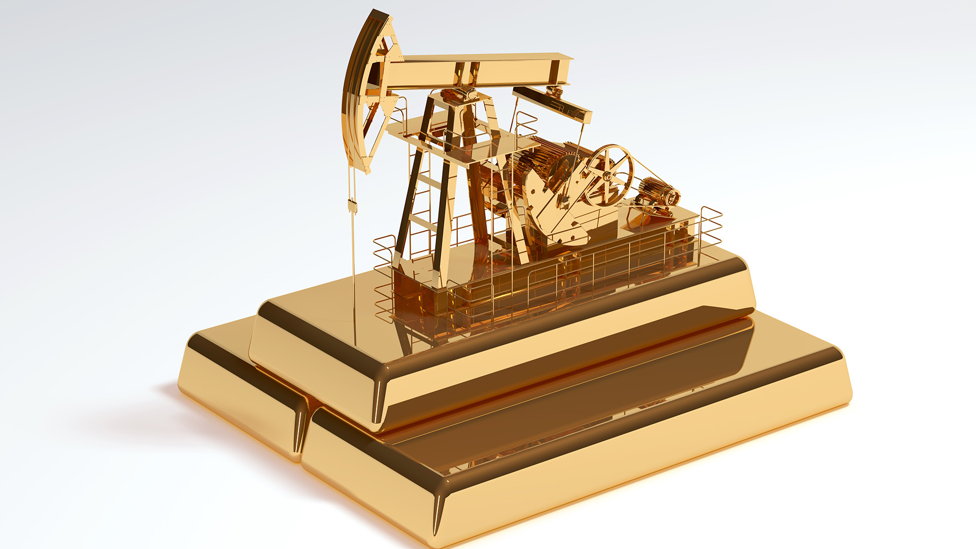 Oil rig in gold amid Oil is Rising Again and Gold is Making Gains