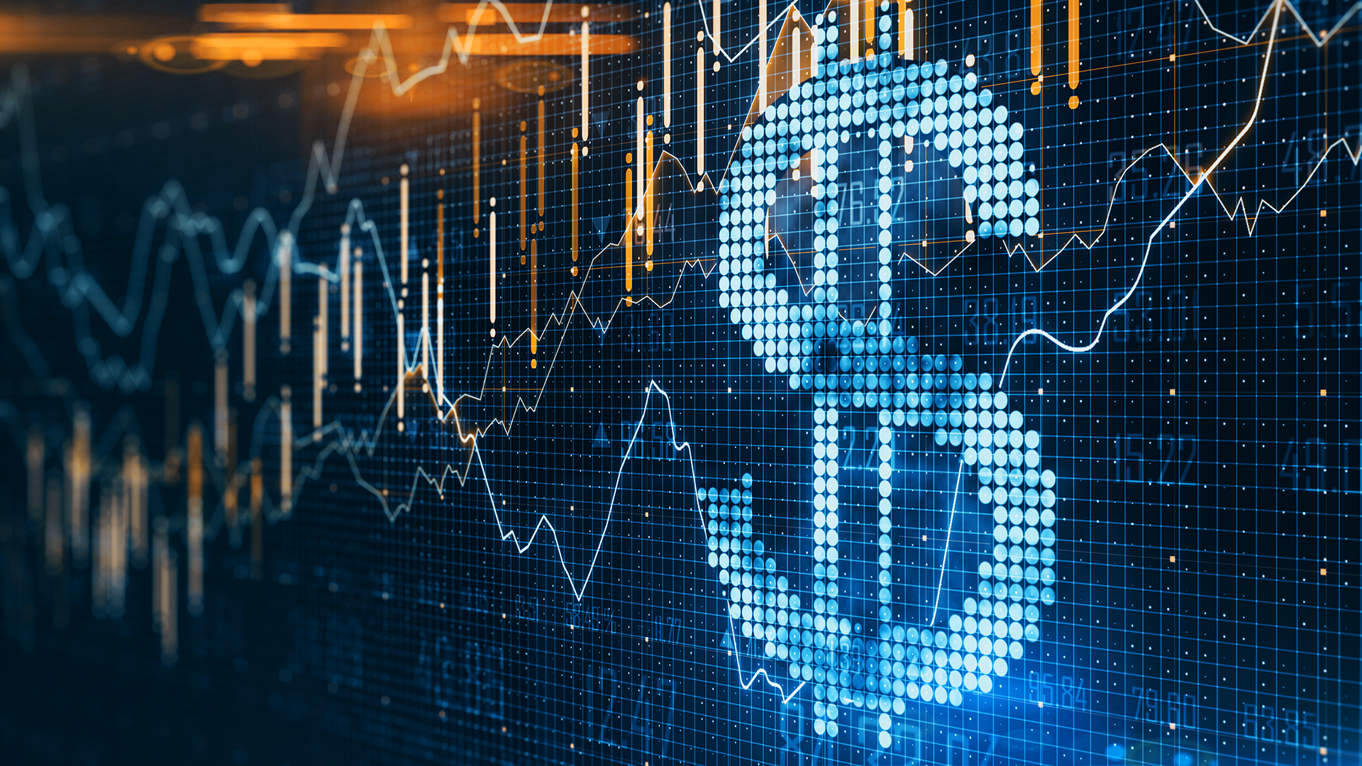 US Dollar symbol with a financial market chart amid The Dollar Index Settles Above 102