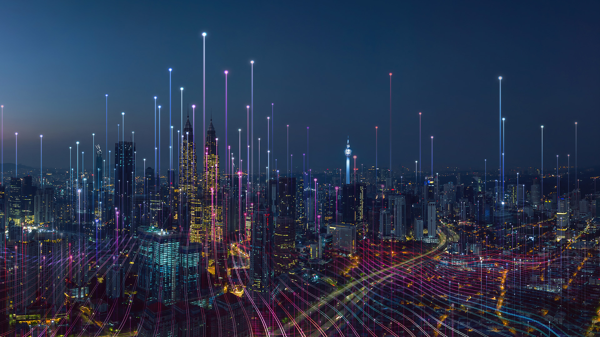 A smart city amid The Technology Sector Supports US Indices