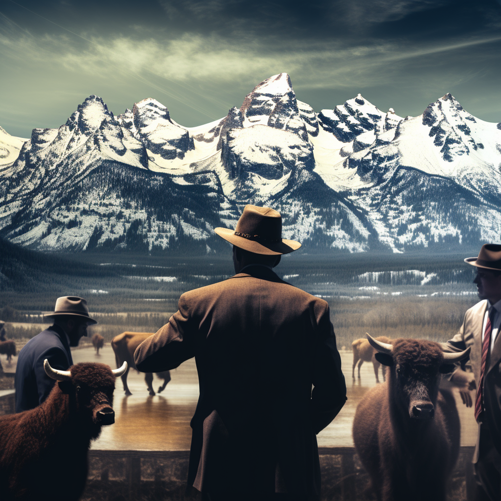 Group of investors amid The Markets Are Cautiously Anticipating the Jackson Hole Meetings