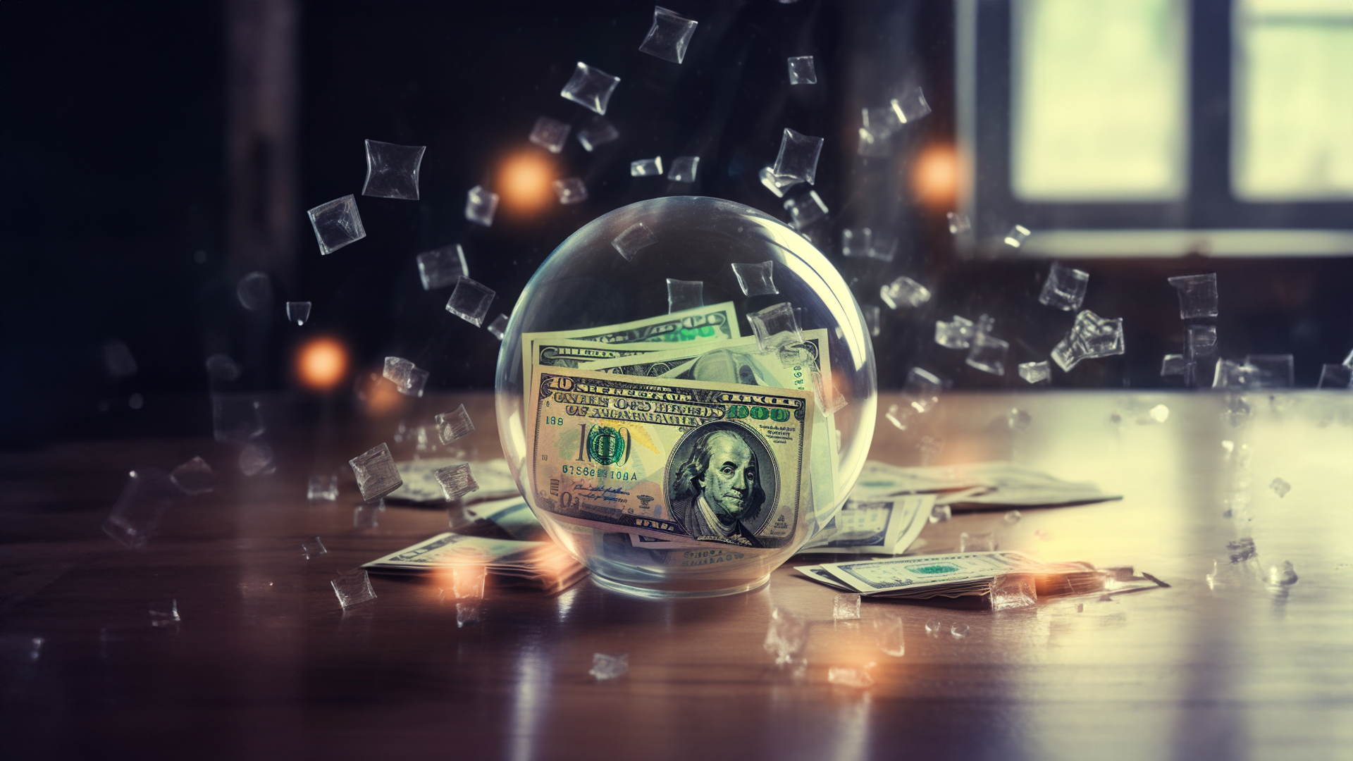 US dollar bills inside a round glass amid OPEC's Adjusts Oil Demand Expectations While Investors Are Anticipating Today's Inflation Data