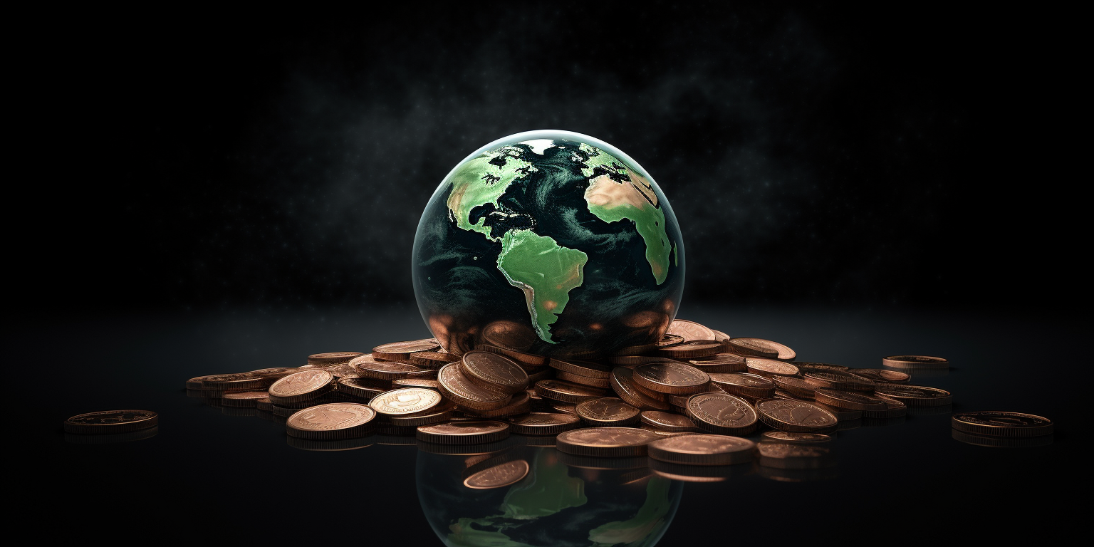 Is Copper Good for Trading? A world surround with copper coins.