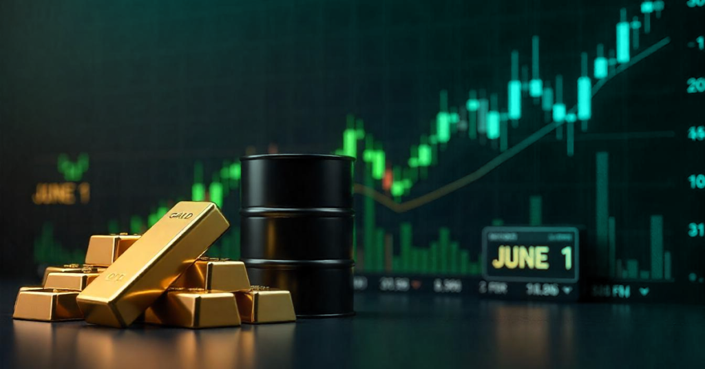 Gold And Oil Prices Jump on the First Trading Day of June